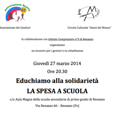 Educhiamo alla solidarietà: la spesa a scuola