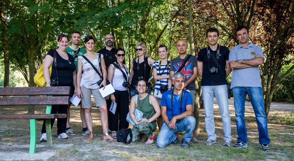 Alcuni dei partecipanti al corso prima dell'uscita fotografica al Parco "I Gorghi" a Renazzo.