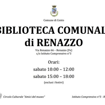 Inaugurazione nuova Biblioteca Comunale a Renazzo