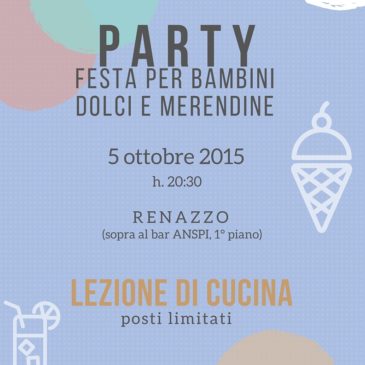 Lezione di cucina a tema: festa per bambini